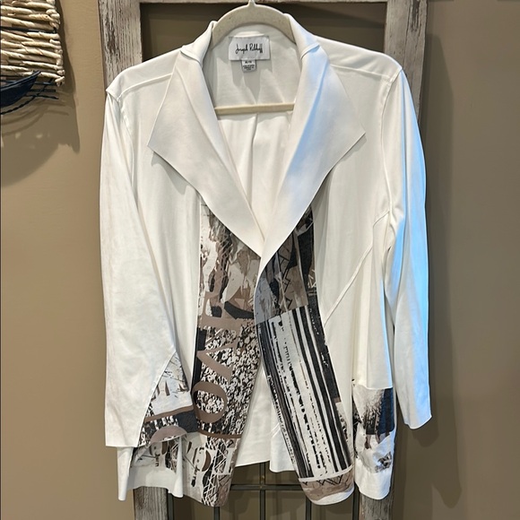 Joseph Ribkoff Jackets & Blazers - Joseph Ribkoff Cream Blazer with Artistic Design